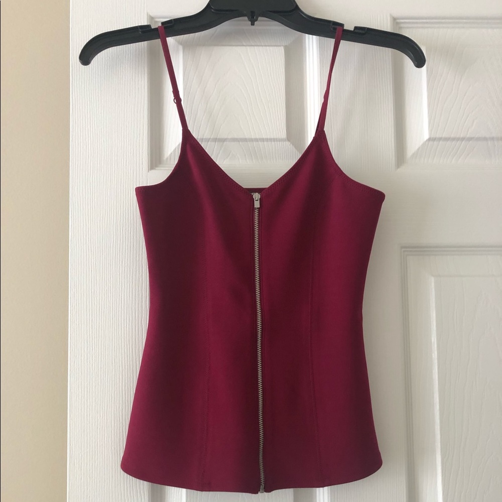 Express Red Zipper Tank Top - Sz XS - New with Tag